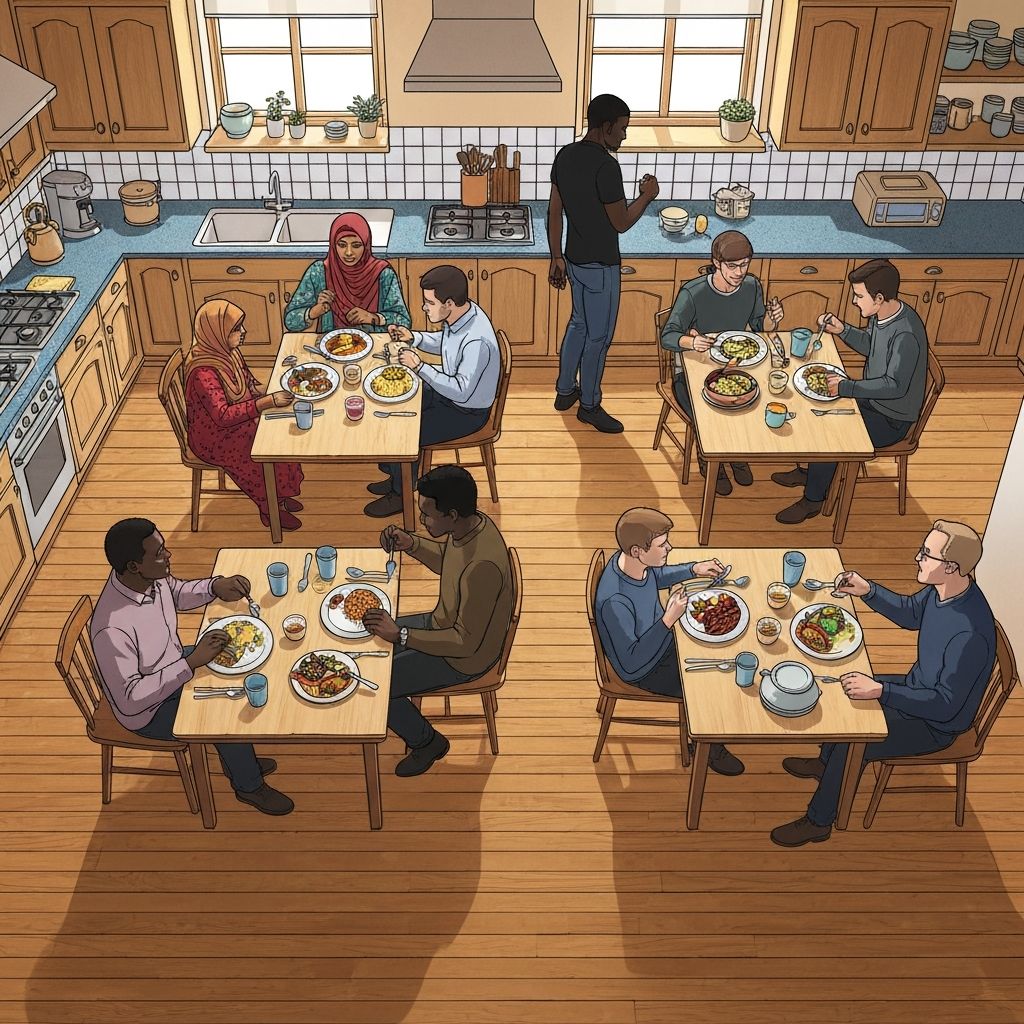 Diverse group of people with varied eating patterns